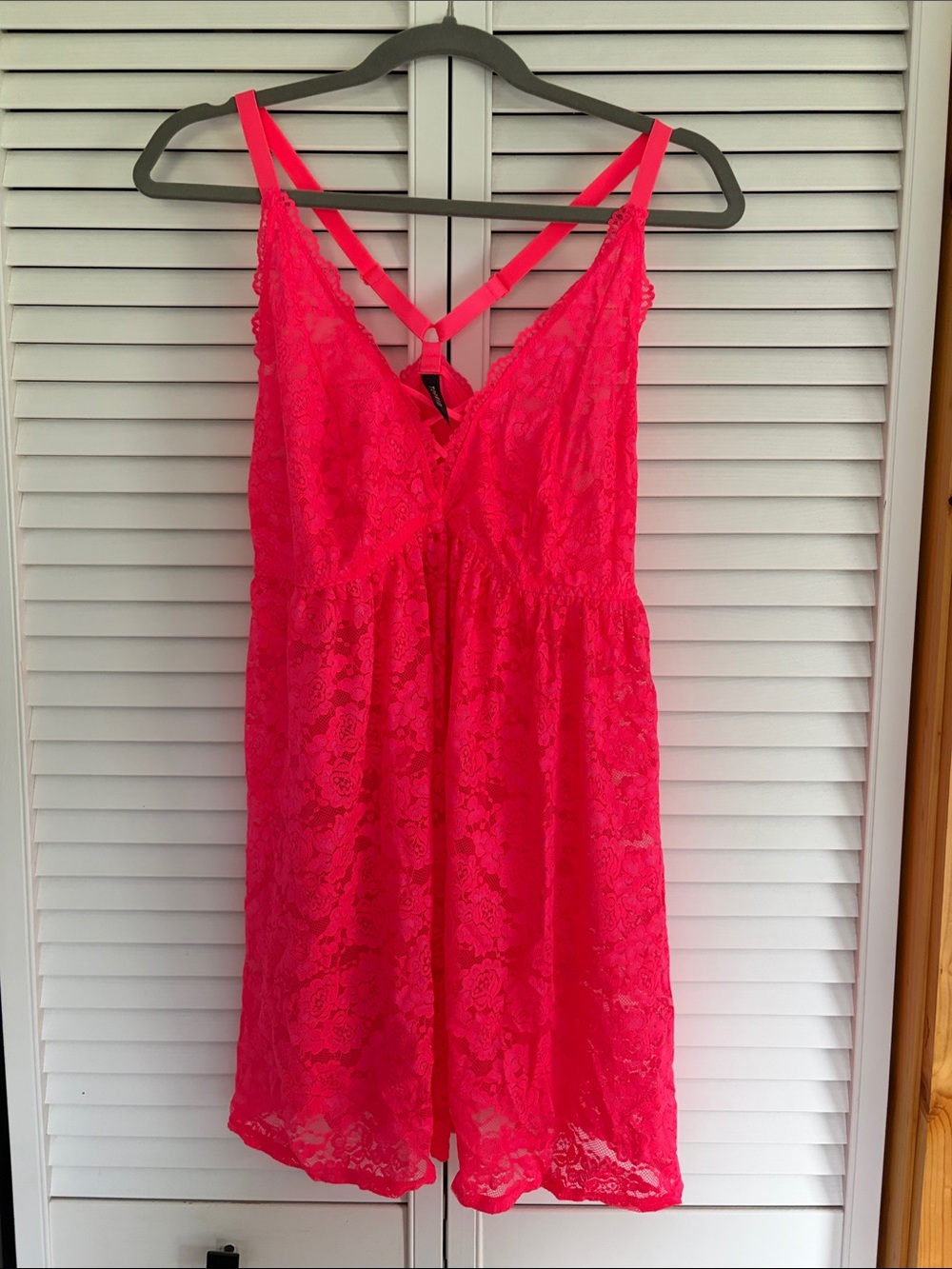 torrid Hot Pink Lace Strappy Chemise